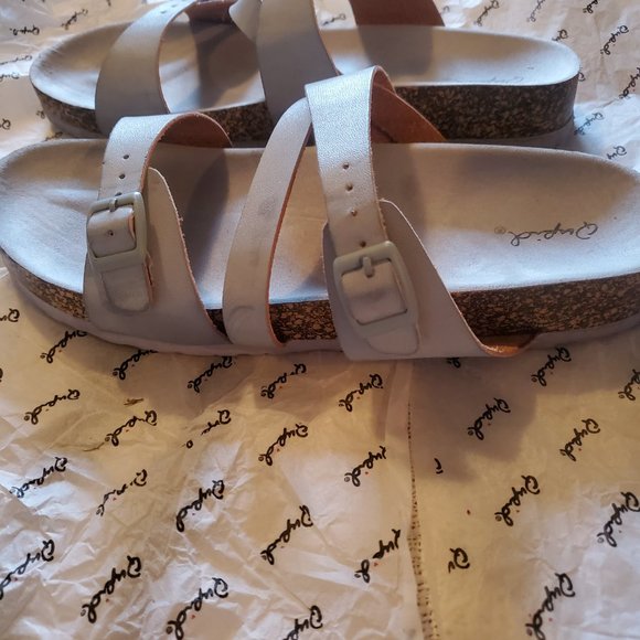 Ash Blue slide on sandal - Picture 3 of 6